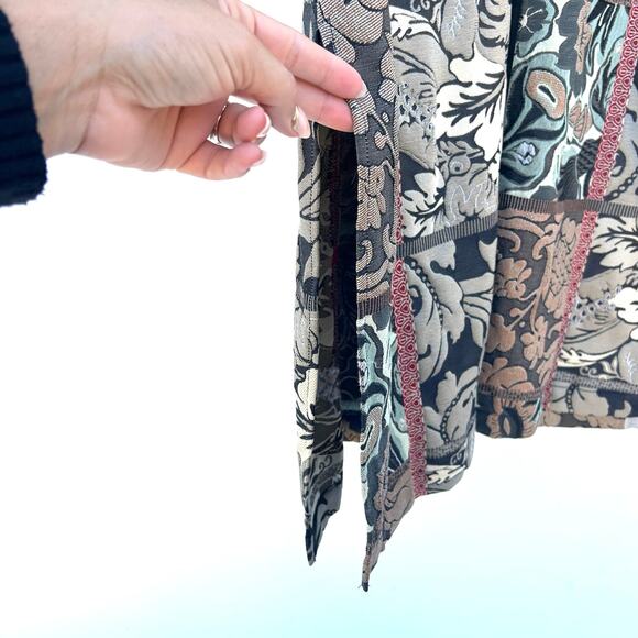 Citron Santa Monica Y2K Duster Coat Patchwork Tapestry Floral Brocade Medium - Picture 9 of 9